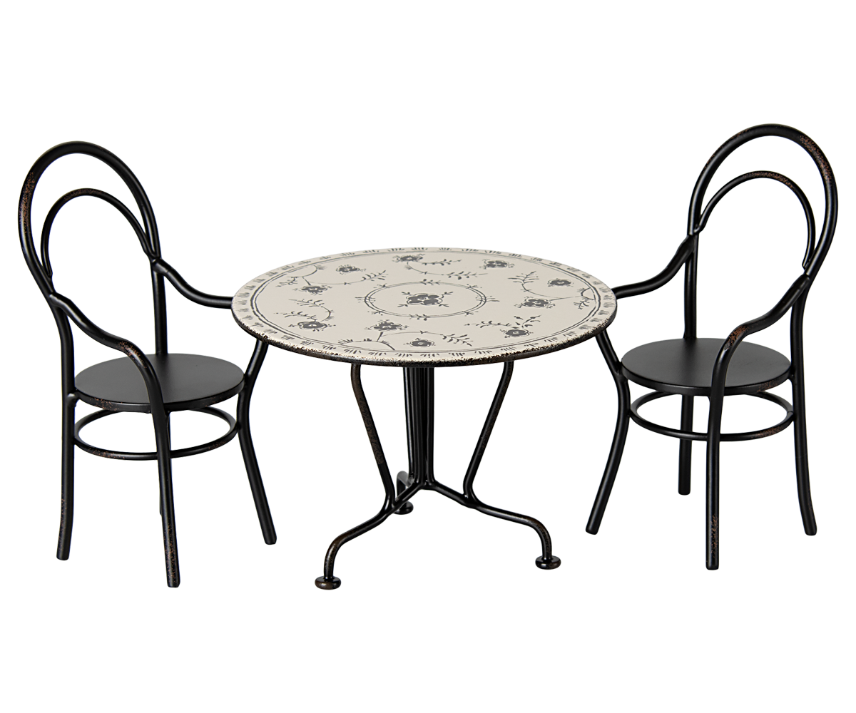 Maileg Table and High deals Chair w/ 2 off brand Chairs