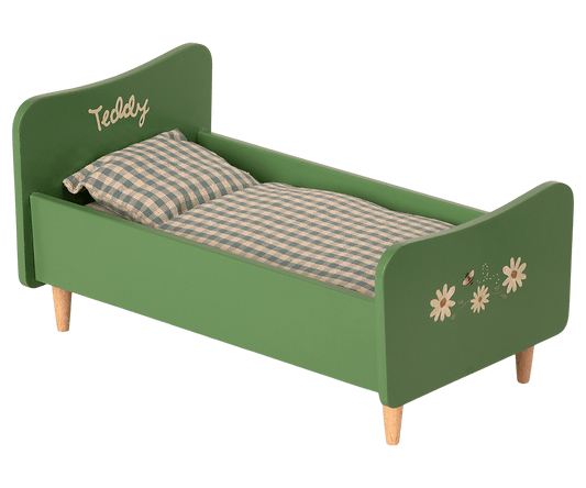 Holz Bett, Teddy Papa -Dusty Grün
