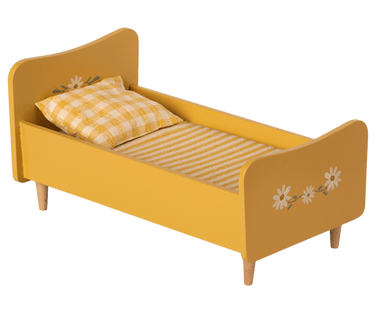 Wooden bed, Mini - Yellow