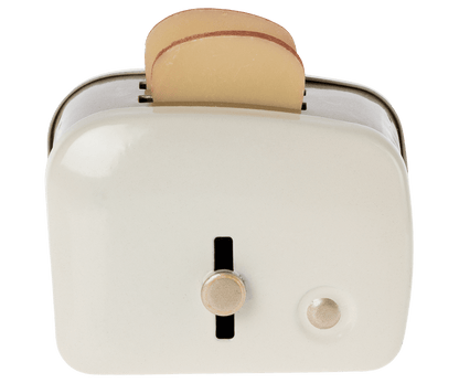 Miniature toaster with bread - Off-white