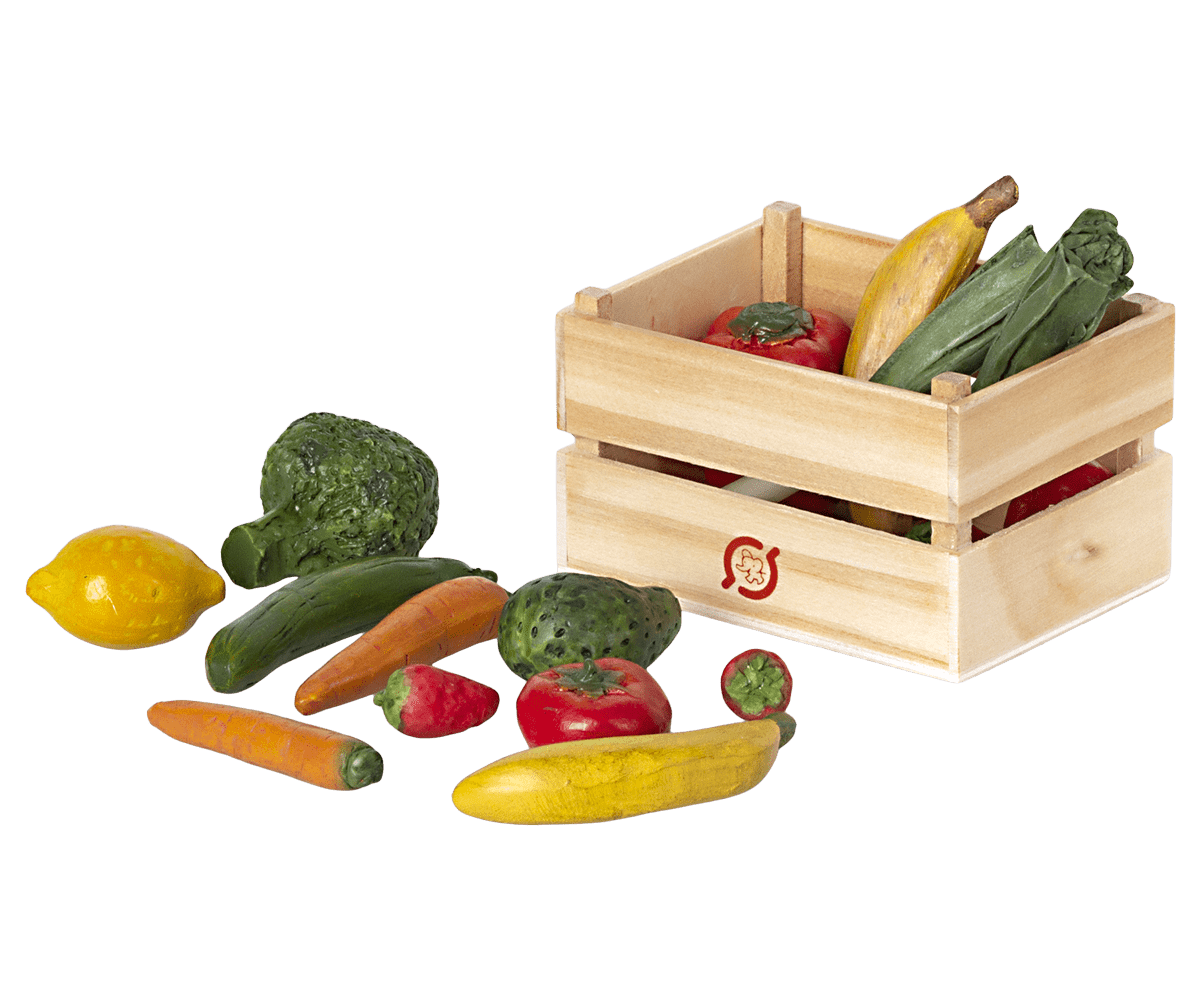 Miniature veggies and fruits