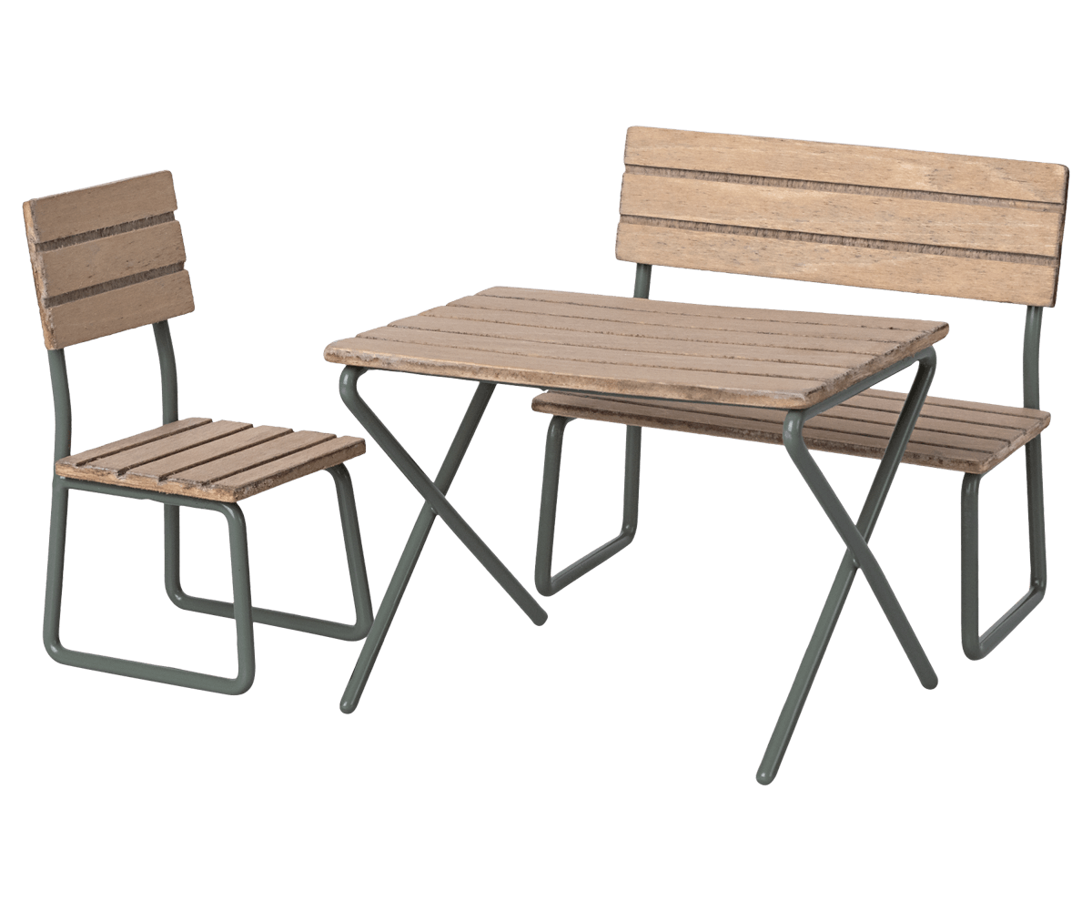 Garden set -Table w. chair and bench, Mouse