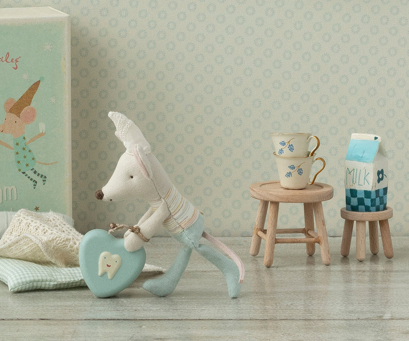 Vintage dining table, Mouse - Off white by Maileg