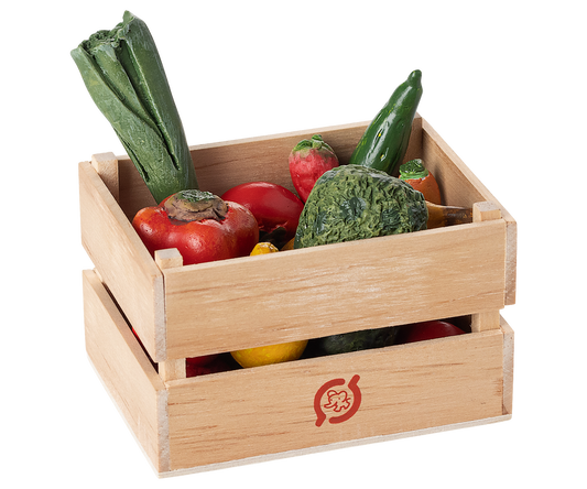 Caixa com vegetais e frutas, Miniatura
