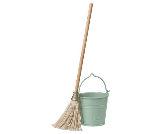 Miniature bucket and mop