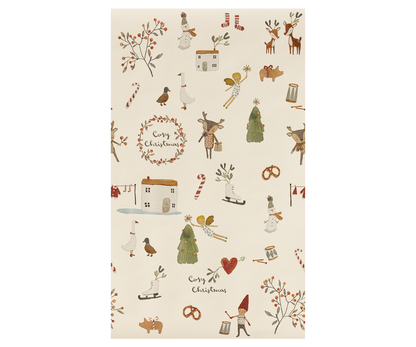 Giftwrap, Cosy Christmas 10 m - Off white