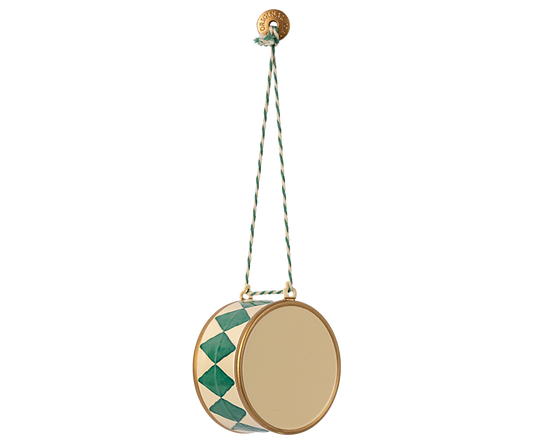 Metallornament, Große Trommel - Dunkelgrün