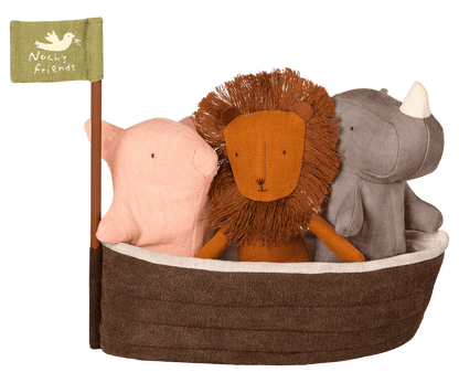Noahs Arche mit 3 Tieren