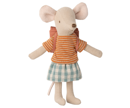 Tricycle mouse, Big sister with bag - Old rose